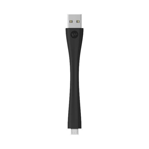 Mophie Memory-Flex Micro USB Kısa Şarj Kablosu 10cm Siyah