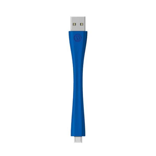 Mophie Memory-Flex Micro USB Kısa Şarj Kablosu 10cm Mavi