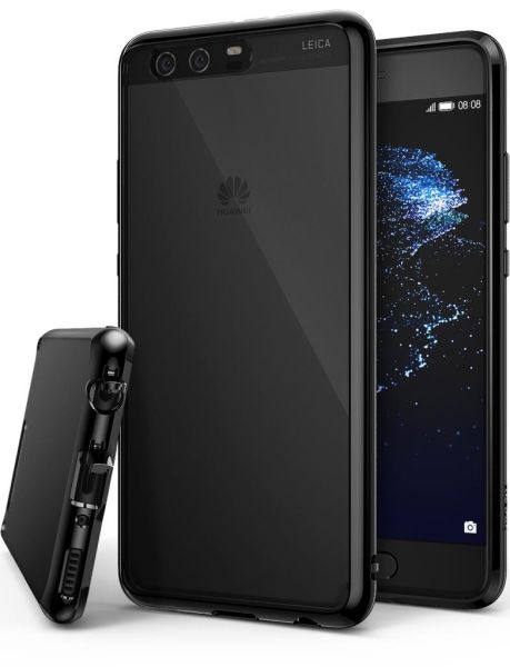 Ringke Fusion P10 Plus ile Uyumlu Kılıf Ink Black TPU Bumper Extra Darbe Emici
