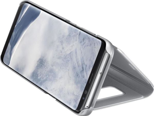 Galaxy S8 ile Uyumlu Clear View Cover Kılıf Gümüş EF-ZG950CSEGWW