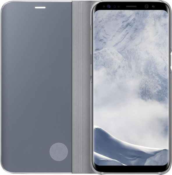Galaxy S8 ile Uyumlu Clear View Cover Kılıf Gümüş EF-ZG950CSEGWW