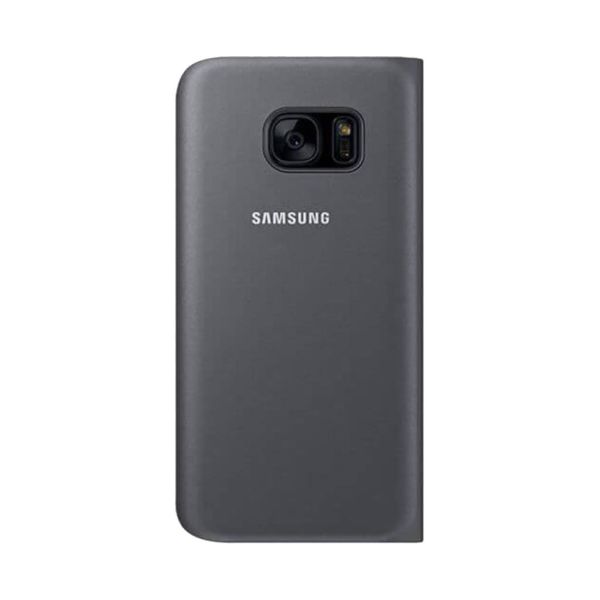Galaxy S7 ile Uyumlu S View Cover Kılıf Siyah EF-CG930PBEGWW (Out)