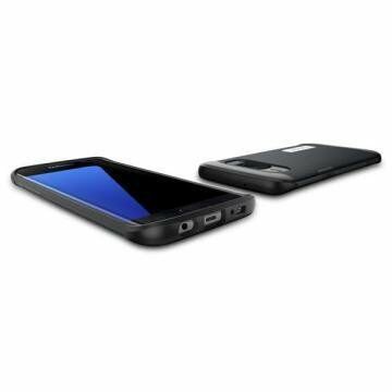 Spigen Galaxy S7 Edge ile Uyumlu Kılıf Slim Armor Metal Slate