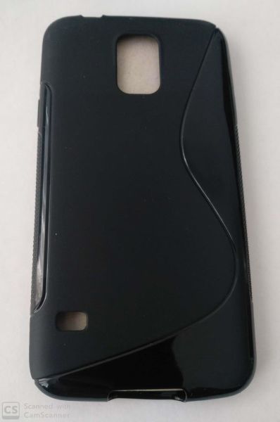 Galaxy S5 G900 ile Uyumlu S Desenli Silikon Kılıf Siyah