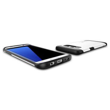 Spigen Galaxy S7 Edge ile Uyumlu Kılıf Slim Armor Shimmery White