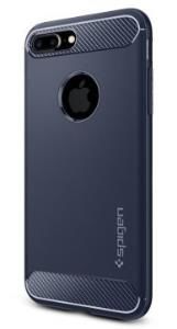 Spigen iPhone 7 Plus / 8 Plus ile Uyumlu Kılıf Rugged Armor Midnight Blue