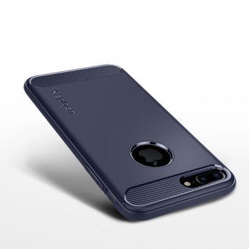 Spigen iPhone 7 Plus / 8 Plus ile Uyumlu Kılıf Rugged Armor Midnight Blue