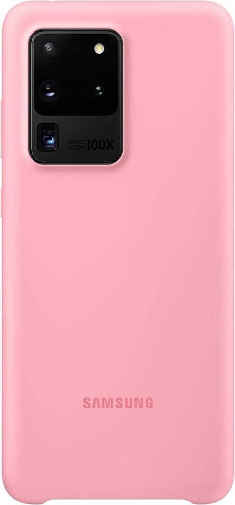 Galaxy S20 Ultra ile Uyumlu Silikon Kılıf Pembe EF-PG988TPEGWW