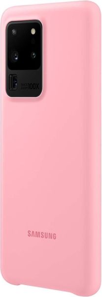 Galaxy S20 Ultra ile Uyumlu Silikon Kılıf Pembe EF-PG988TPEGWW