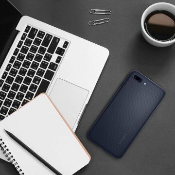 Spigen iPhone 7 Plus / 8 Plus ile Uyumlu Kılıf Liquid Air Armor Midnight Blue