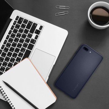 Spigen iPhone 7 Plus / 8 Plus ile Uyumlu Kılıf Liquid Air Armor Midnight Blue