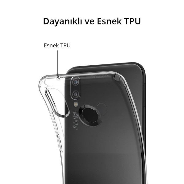 Spigen P20 Lite / Nova 3e ile Uyumlu Kılıf Liquid Crystal 4 Tarafı Koruma
