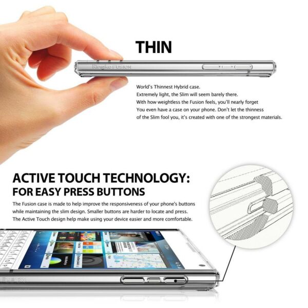 Ringke Fusion Passport ile Uyumlu Kılıf Crystal Clear TPU Bumper Extra Darbe Emici