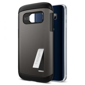 Spigen Galaxy S7 ile Uyumlu Kılıf Slim Armor Gun Metal