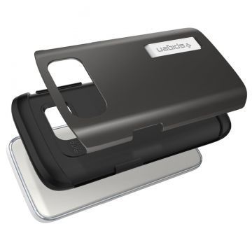 Spigen Galaxy S7 ile Uyumlu Kılıf Slim Armor Gun Metal