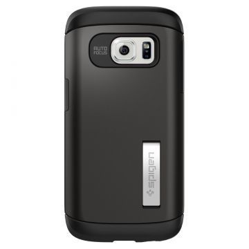 Spigen Galaxy S7 ile Uyumlu Kılıf Slim Armor Gun Metal