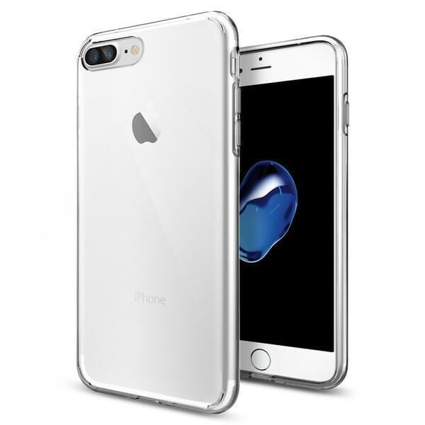 Spigen iPhone 7 Plus / 8 Plus ile Uyumlu Kılıf Liquid Crystal 4 Tarafı Tam Koruma Crystal Clear