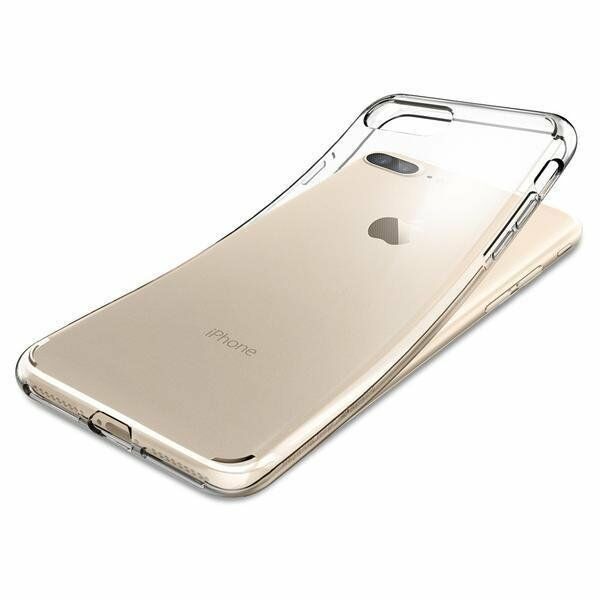 Spigen iPhone 7 Plus / 8 Plus ile Uyumlu Kılıf Liquid Crystal 4 Tarafı Tam Koruma Crystal Clear