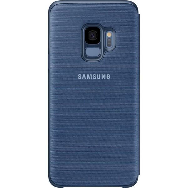 Galaxy S9 ile Uyumlu Led  View Cover Kılıf Mavi EF-NG960PLEGWW (Out)