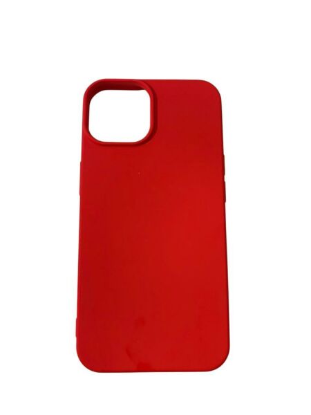 iPhone 14 ile Uyumlu Cappy Silikon Kılıf Kırmızı