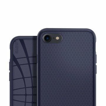 Spigen iPhone 7/8 ile Uyumlu Kılıf Liquid Air Armor Midnight Blue