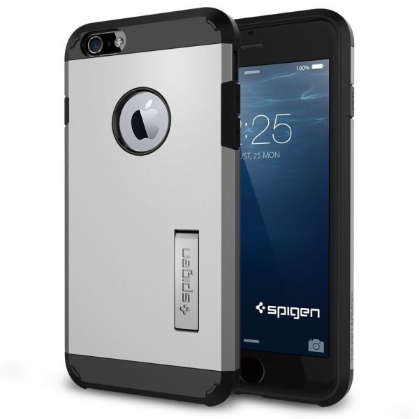 Spigen iPhone 6 Plus/6s Plus ile Uyumlu Kılıf Slim Armor Satin Silver