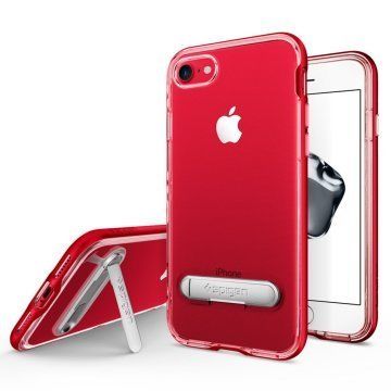 Spigen iPhone 7/8 ile Uyumlu Kılıf Crystal Hybrid Dante Red