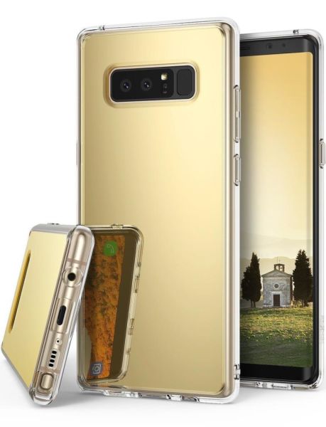 Ringke Mirror Fusion Galaxy Note 8 ile Uyumlu Aynalı Kılıf Royal Gold