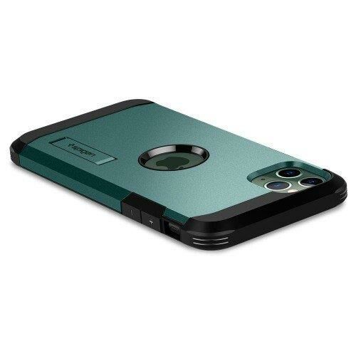 Spigen iPhone 11 Pro Max ile Uyumlu Kılıf Tough Armor XP Midnight Green