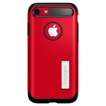 Spigen iPhone 7/8 ile Uyumlu Kılıf Slim Armor Crimson Red