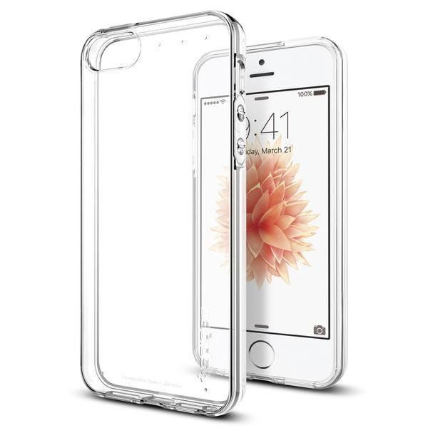 Spigen iPhone 5/5S/SE ile Uyumlu Kılıf Liquid Crystal 4 Tarafı Tam Koruma Kapalı