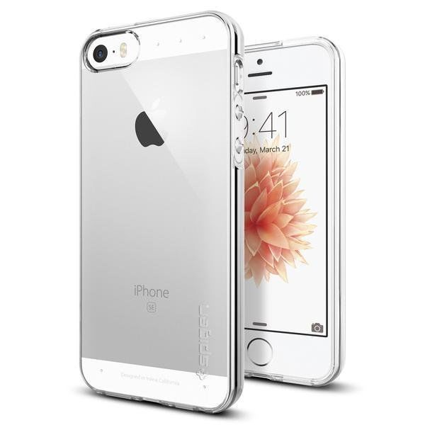 Spigen iPhone 5/5S/SE ile Uyumlu Kılıf Liquid Crystal 4 Tarafı Tam Koruma Kapalı