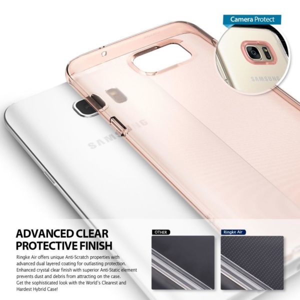 Ringke Air Galaxy S7 Edge ile Uyumlu Kılıf Rose Gold