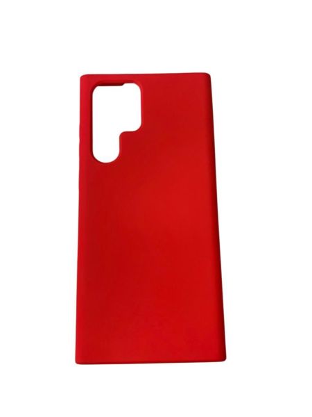 Galaxy S22 Ultra ile Uyumlu Cappy Silikon Kılıf Kırmızı