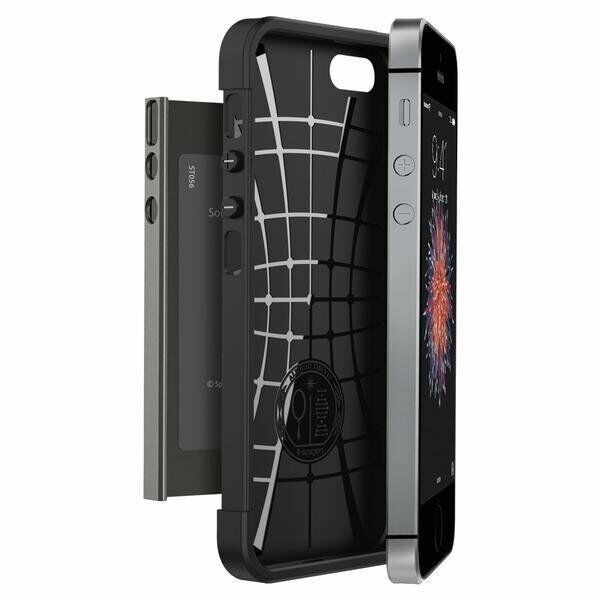 Spigen iPhone 5,5s,SE ile Uyumlu Kılıf Slim Armor Gun Metal