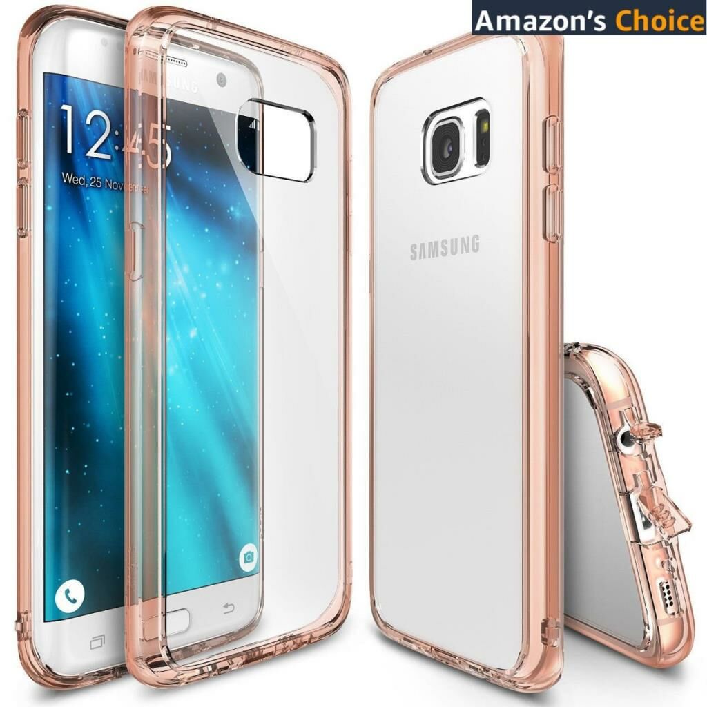 Ringke Fusion Galaxy S7 Edge ile Uyumlu Kılıf Rose Gold