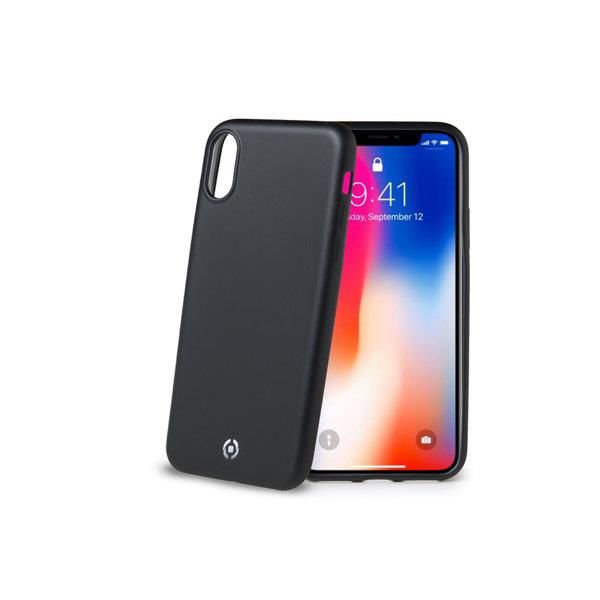 Celly Softmatt iPhone X ile Uyumlu Siyah Kılıf