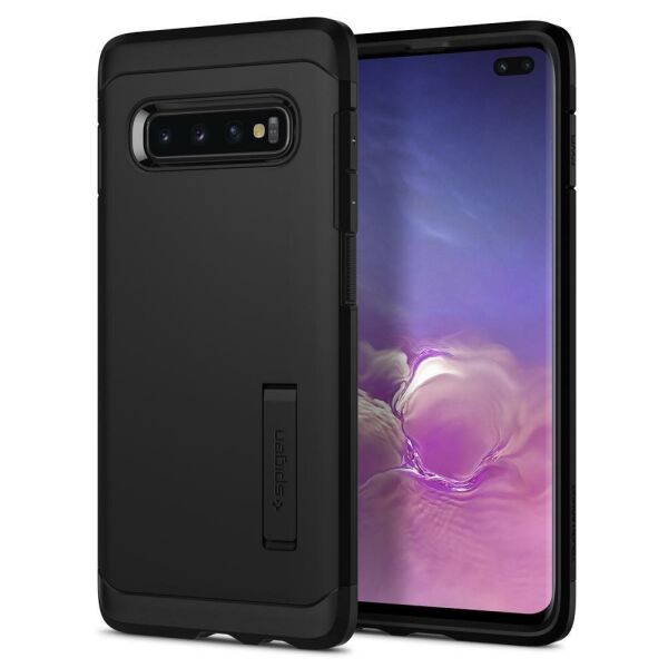 Spigen Galaxy S10 Plus ile Uyumlu Kılıf Tough Armor Black