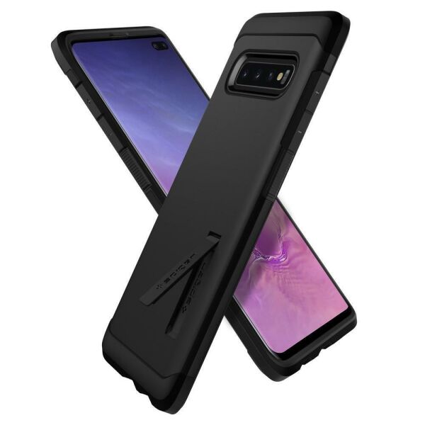 Spigen Galaxy S10 Plus ile Uyumlu Kılıf Tough Armor Black
