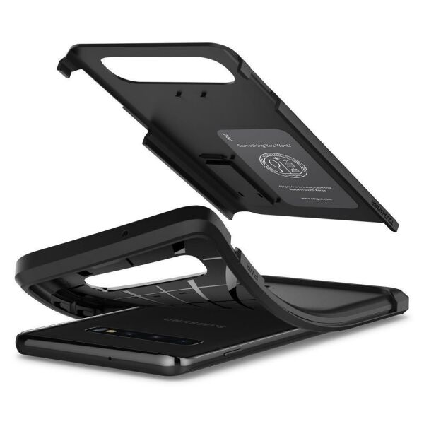 Spigen Galaxy S10 Plus ile Uyumlu Kılıf Tough Armor Black