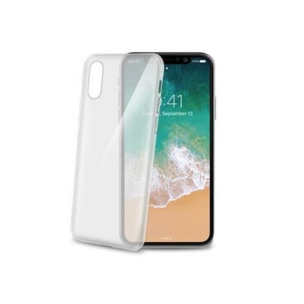 Celly GelSkin900 Tpu iPhone X ile Uyumlu Cep Telefonu Kılıfı Beyaz