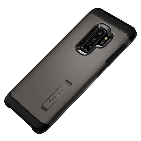 Spigen Galaxy S9 Plus ile Uyumlu Kılıf Tough Armor Gunmetal
