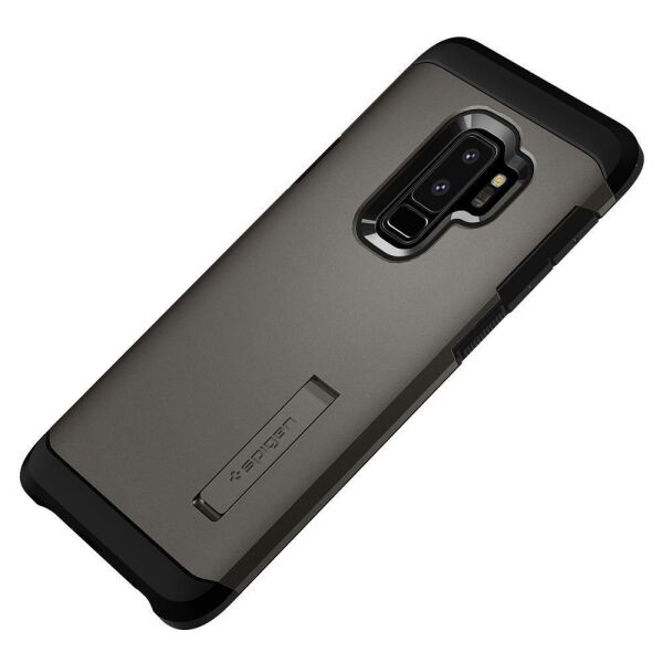 Spigen Galaxy S9 Plus ile Uyumlu Kılıf Tough Armor Gunmetal