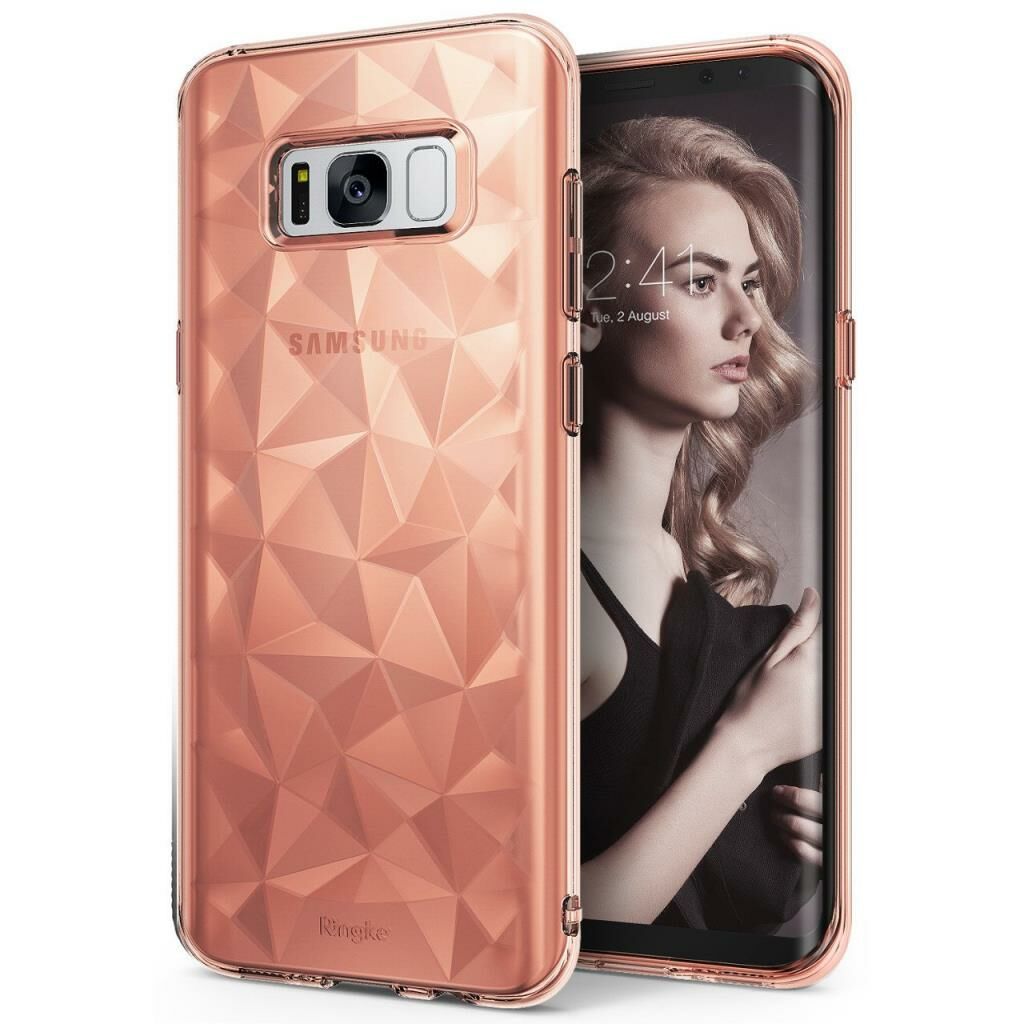 Ringke Air Prism 3D Elmas Yansıması Galaxy S8 ile Uyumlu Kılıf Rose Gold