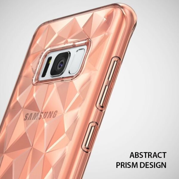 Ringke Air Prism 3D Elmas Yansıması Galaxy S8 ile Uyumlu Kılıf Rose Gold