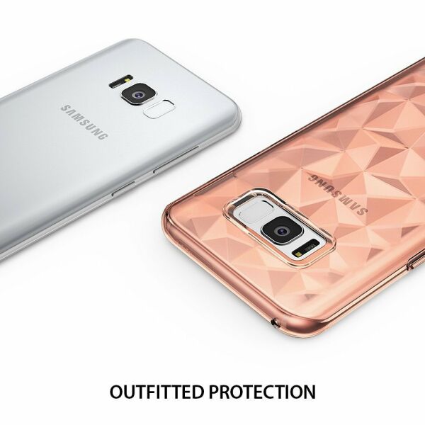 Ringke Air Prism 3D Elmas Yansıması Galaxy S8 ile Uyumlu Kılıf Rose Gold