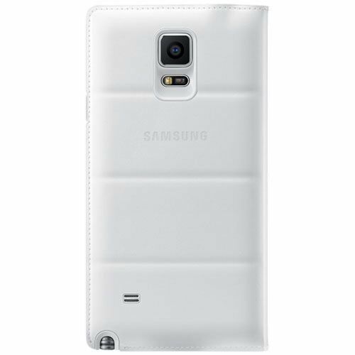 Galaxy Note 4 ile Uyumlu Kılıf S View Cover Beyaz EF-CN910BW (Out)