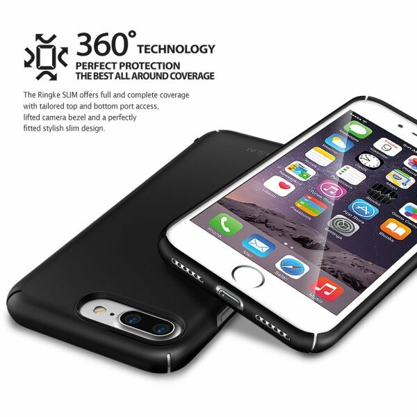 Ringke Slim iPhone 7/8 Plus ile Uyumlu KIlıf Royal Gold İnce Şık Tasarım
