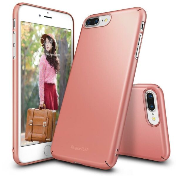 Ringke Slim iPhone 7/8 Plus ile Uyumlu KIlıf Rose Gold