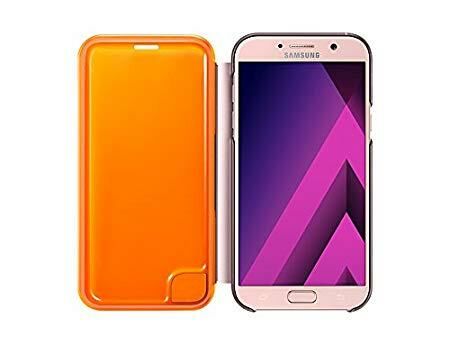 Galaxy A7(2017) ile Uyumlu Neon Flip Cover Pembe EF-FA720PPEGWW